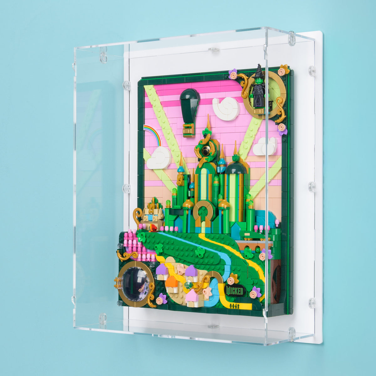 Wicked Emerald City Art Wall Mounted Display Case for LEGO 75685
