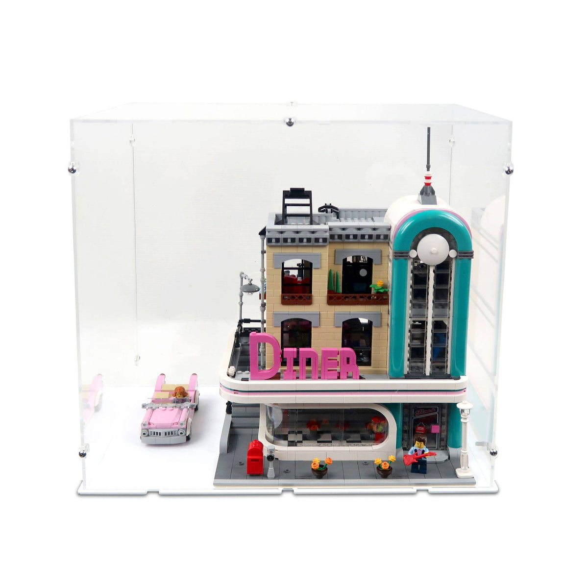 Downtown Diner (Extended) Display Case for LEGO 10260