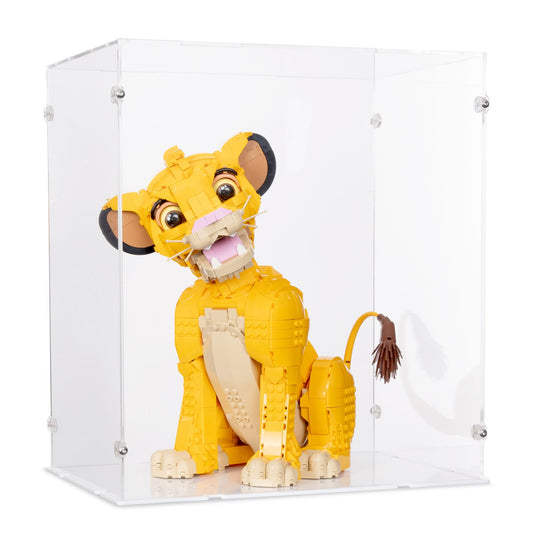 Young Simba the Lion King Display Case for LEGO 43247