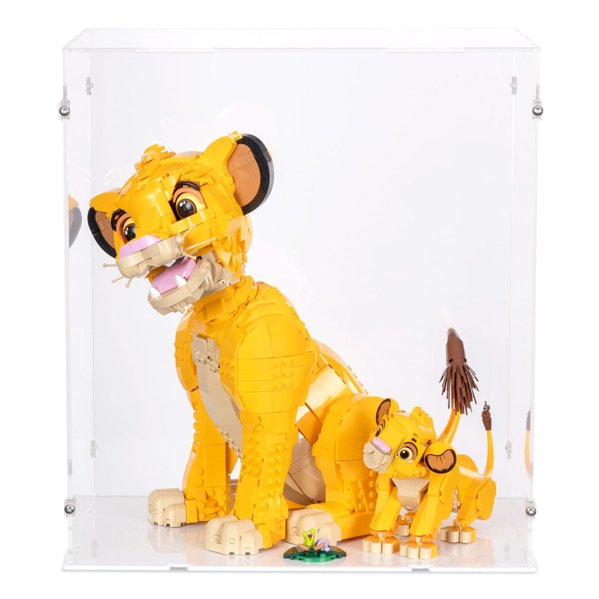 Young Simba the Lion King Display Case for LEGO 43247