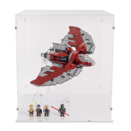 Ahsoka Tano's T-6 Jedi Shuttle Display Case & Stand for LEGO 75362