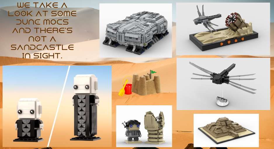 picture of Dune scenes created in LEGO