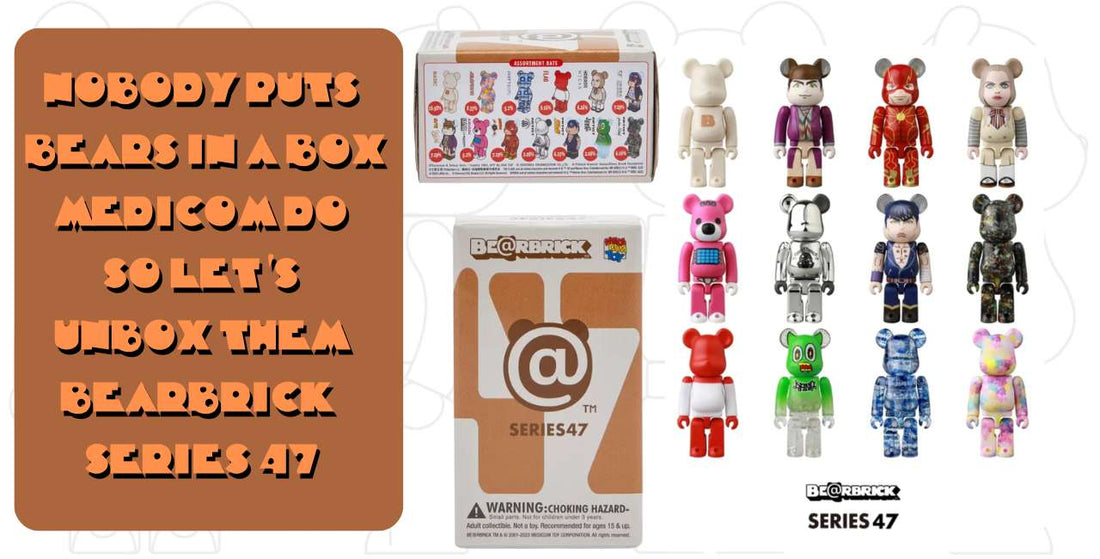 picture of Bearbrick series 47 box and figures