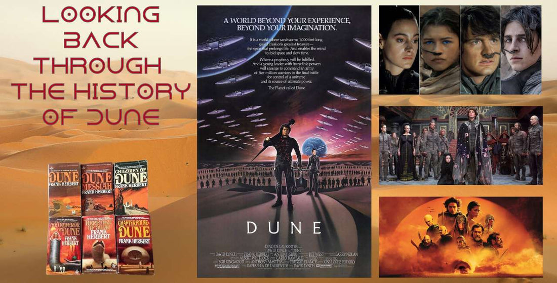 picture of Dune books, actors and movie posters