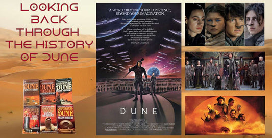 picture of Dune books, actors and movie posters