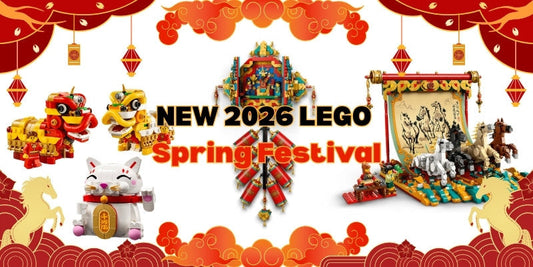 2026 LEGO Spring Festival sets Lion Dance, Fortune Firecracker, Galloping Horses, Fortune Master, Lucky Cat