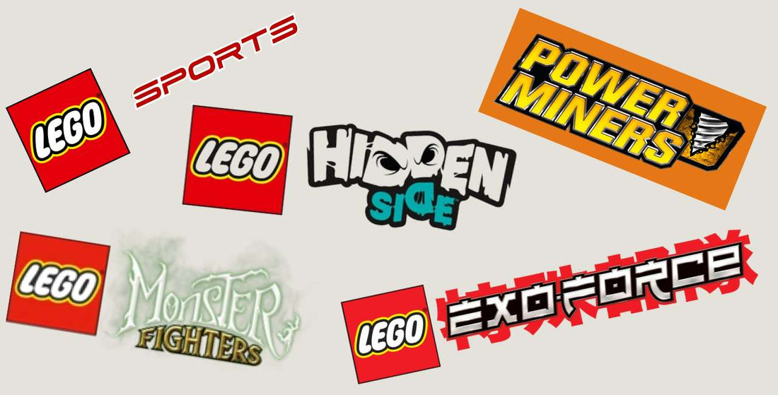 LEGO retired themes logos