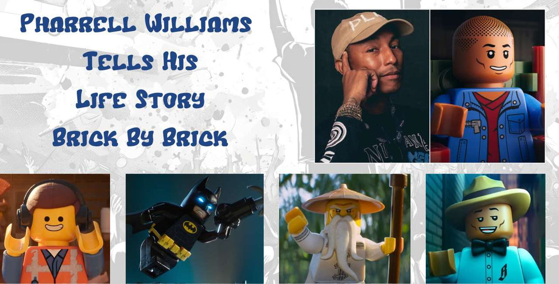 picture of LEGO characters and Pharrell williams as a LEGO character