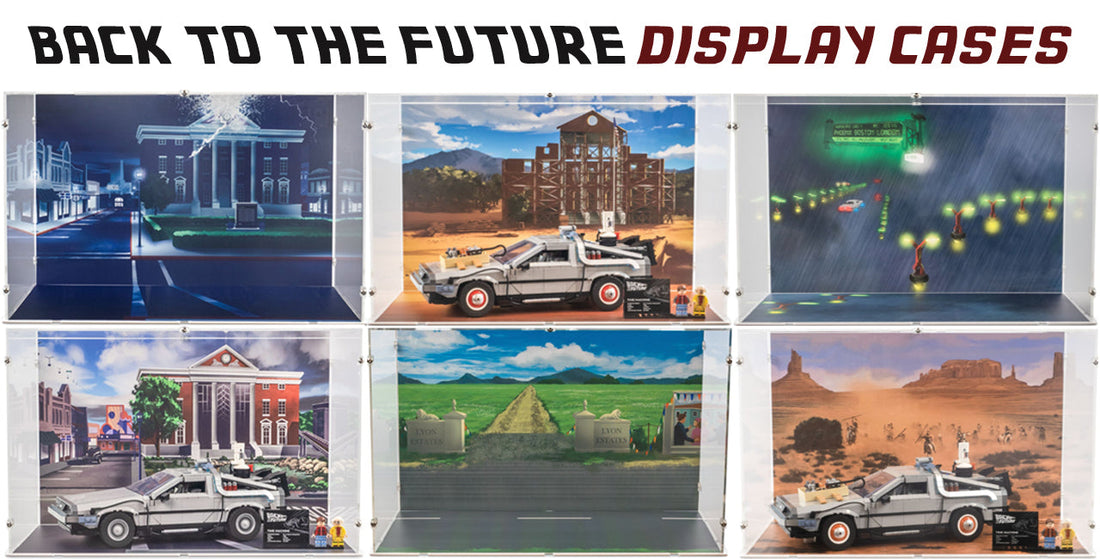 Back To The Future DeLorean display cases