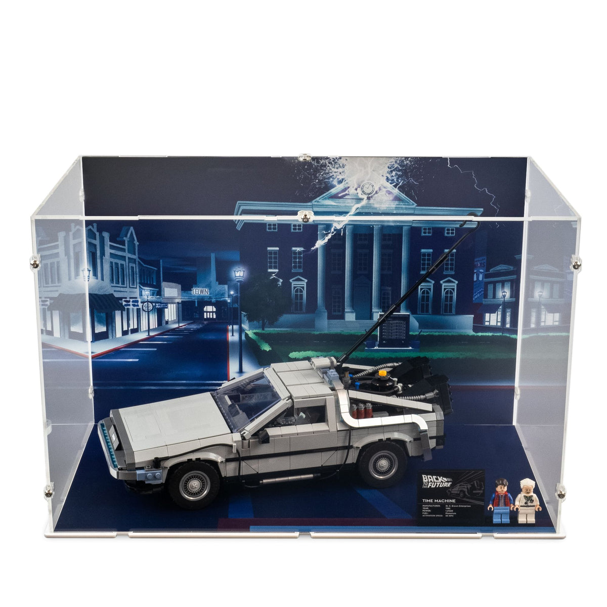 Back to the Future Time Machine Display Case for LEGO 10300 (Large)