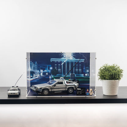 Back to the Future Time Machine Display Case for LEGO 10300 (Large)