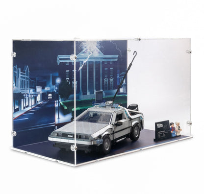 Back to the Future Time Machine Display Case for LEGO 10300 (Large)