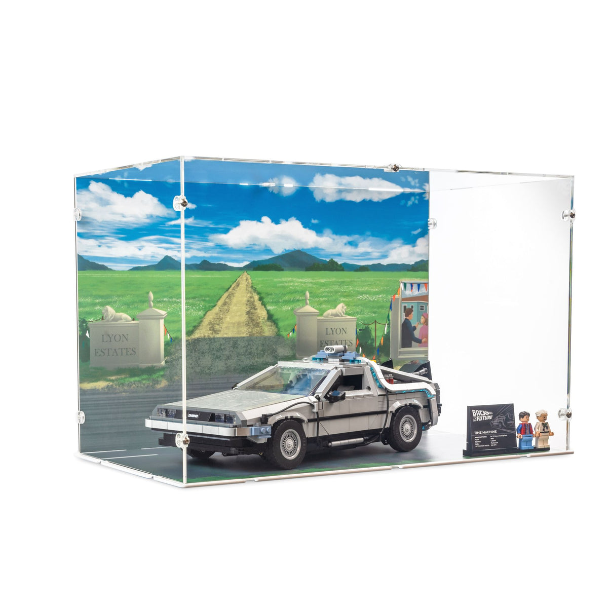 Back to the Future Time Machine Display Case for LEGO 10300 (Large)