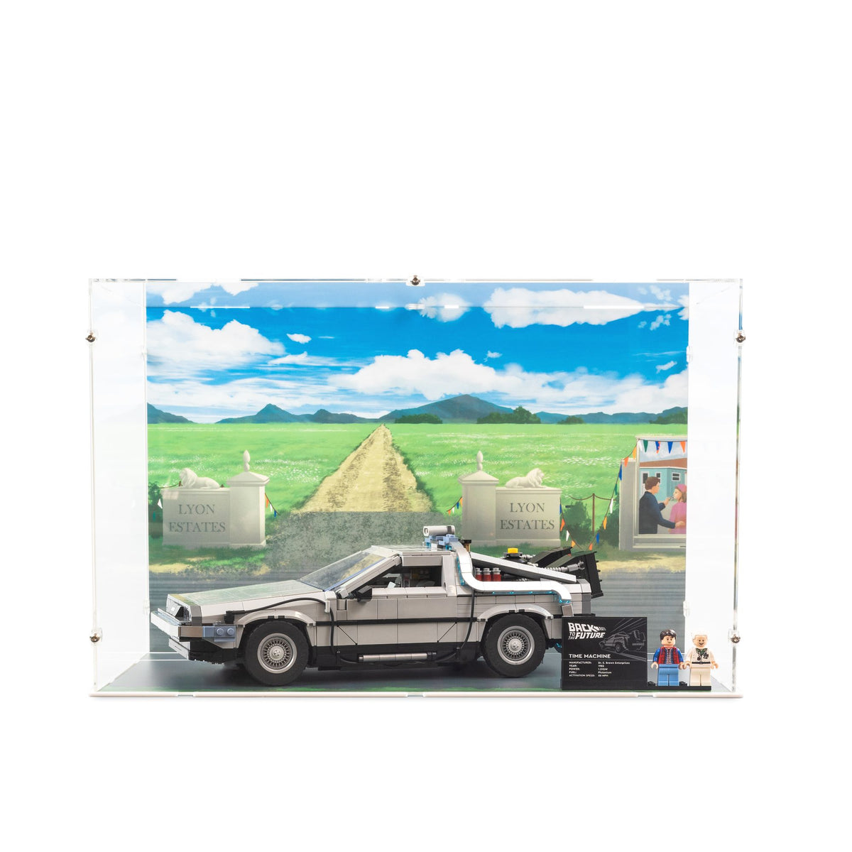 Back to the Future Time Machine Display Case for LEGO 10300 (Large)