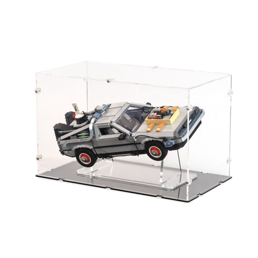 Back to the Future Time Machine Display Case & Stand for LEGO 10300