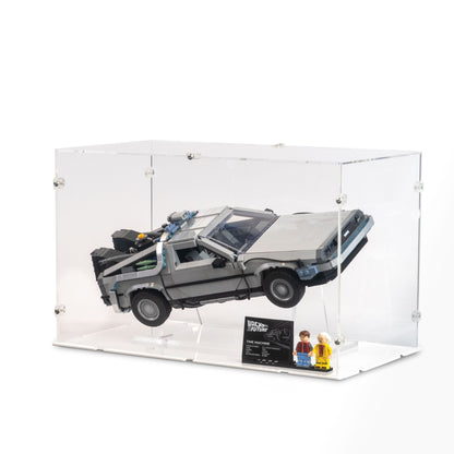 Back to the Future Time Machine Display Case & Stand for LEGO 10300