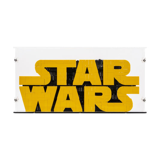 Brick-Built Star Wars Logo Display Case for LEGO 75407