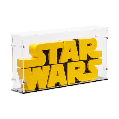 Brick-Built Star Wars Logo Display Case for LEGO 75407