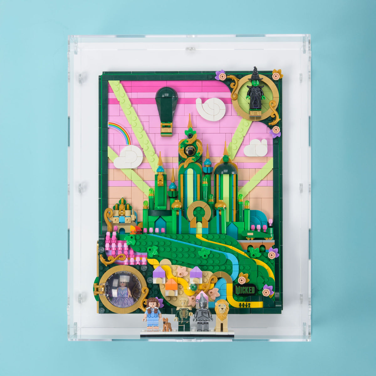 Wicked Emerald City Art Wall Mounted Display Case for LEGO 75685