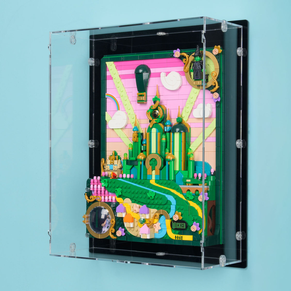 Wicked Emerald City Art Wall Mounted Display Case for LEGO 75685