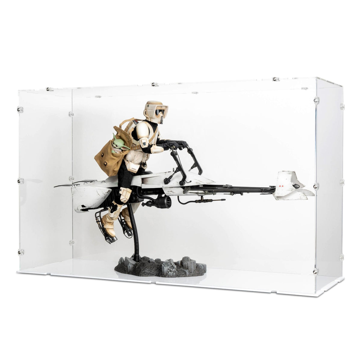 1/6 Scale Scout Trooper & Speeder Bike Display Case for Hot Toys TMS017