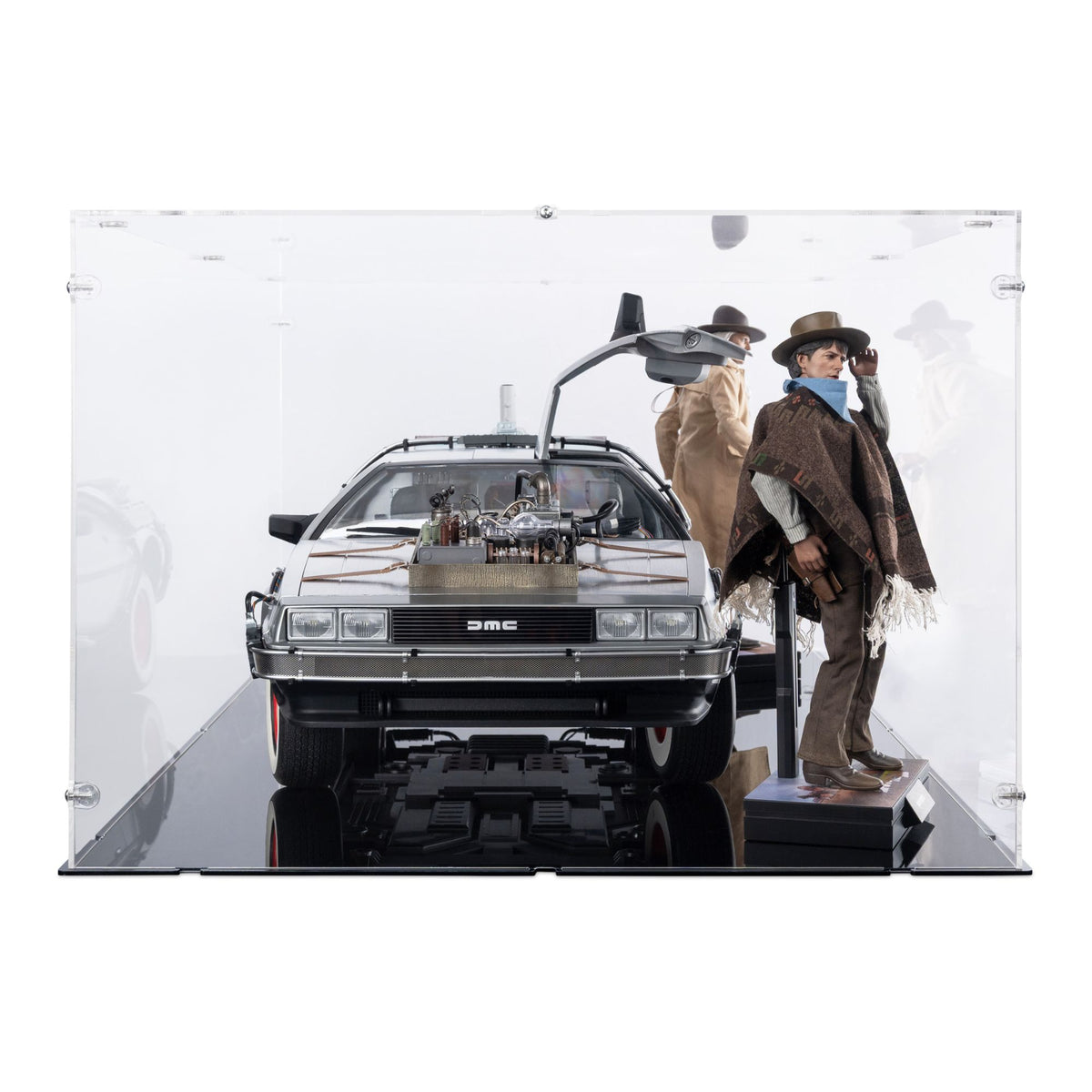 1/6 Scale Back To The Future III DeLorean Display Case for Hot Toys MMS738