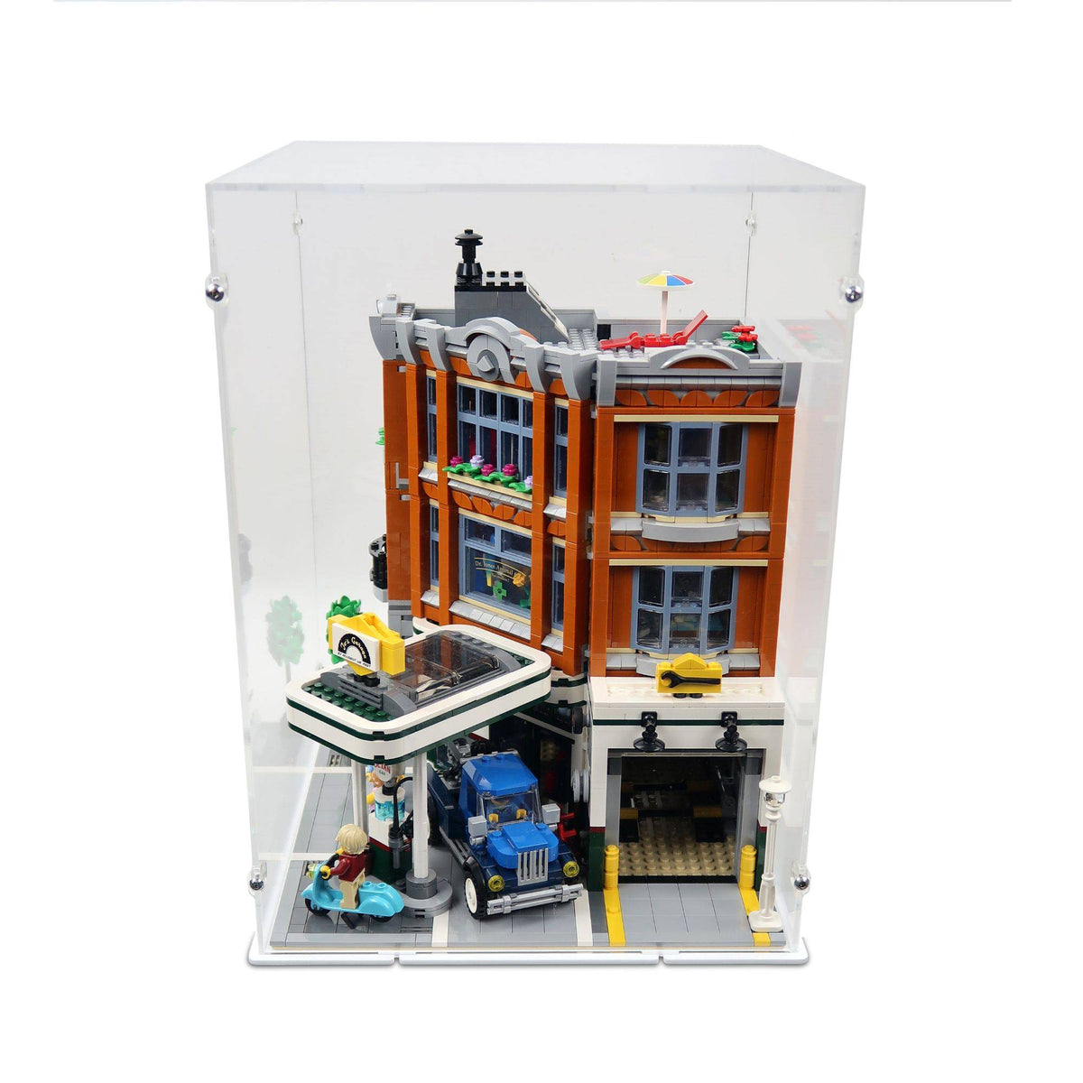 Corner Garage Display Case for LEGO 10264