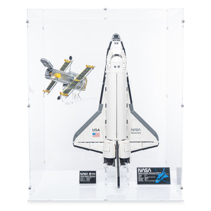 NASA Space Shuttle Discovery (Vertical) Display Case & Stand for LEGO 10283