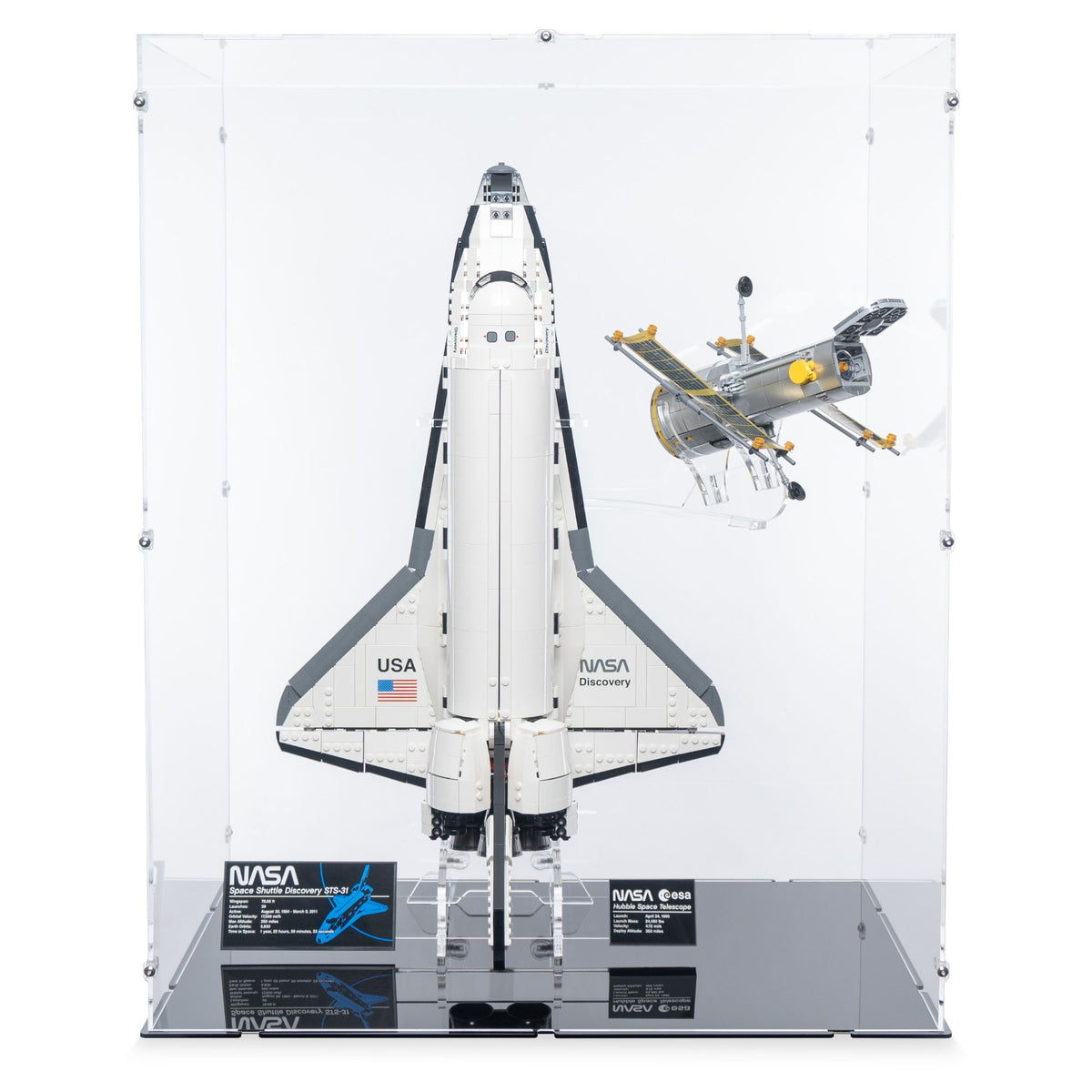 NASA Space Shuttle Discovery (Vertical) Display Case & Stand for LEGO 10283