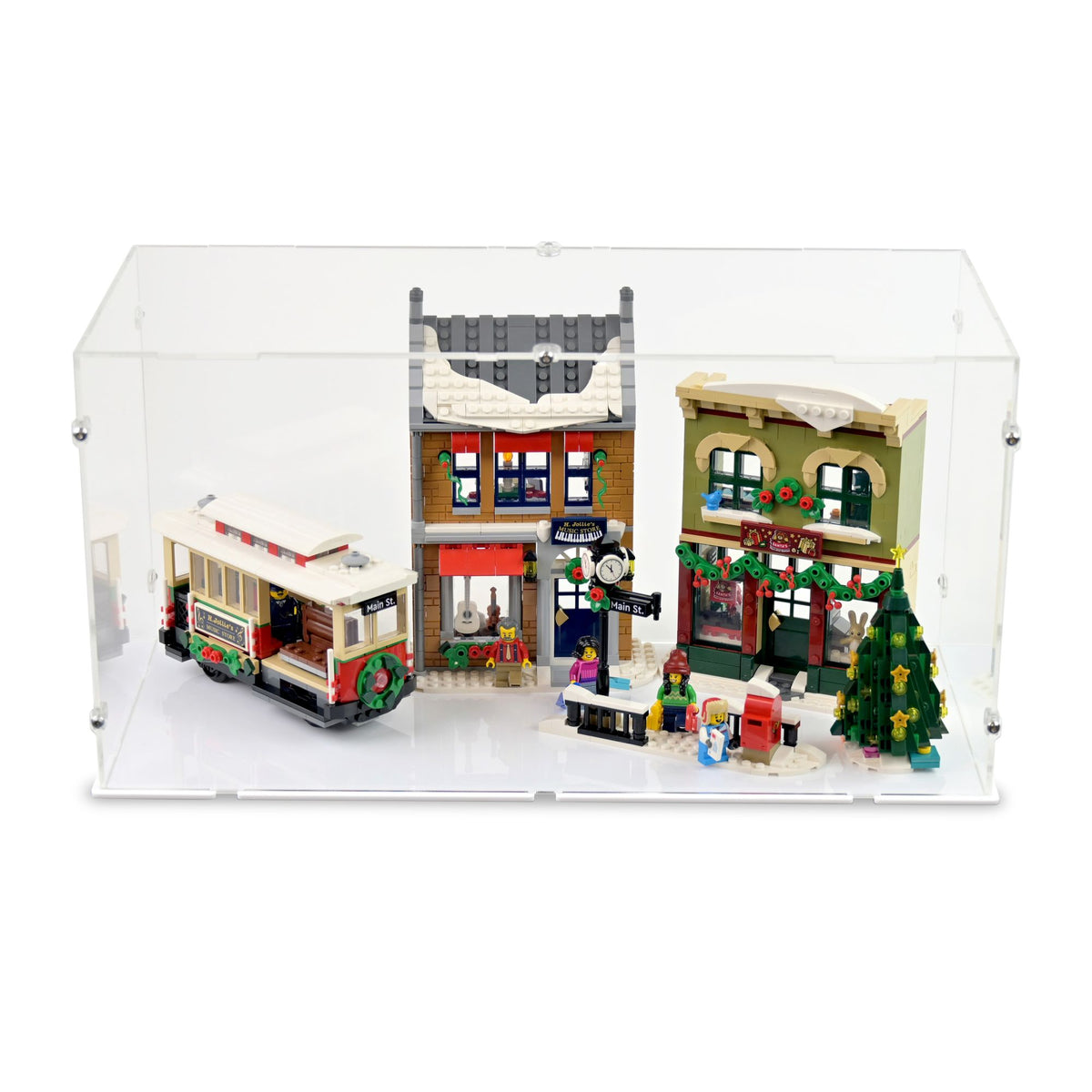 Holiday Main Street Display Case for LEGO 10308