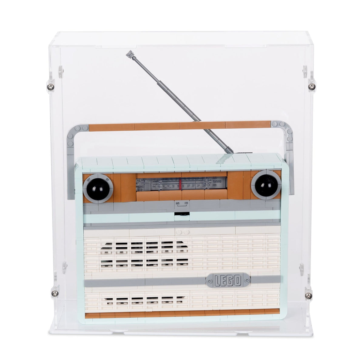 Retro Radio Display Case for LEGO 10334
