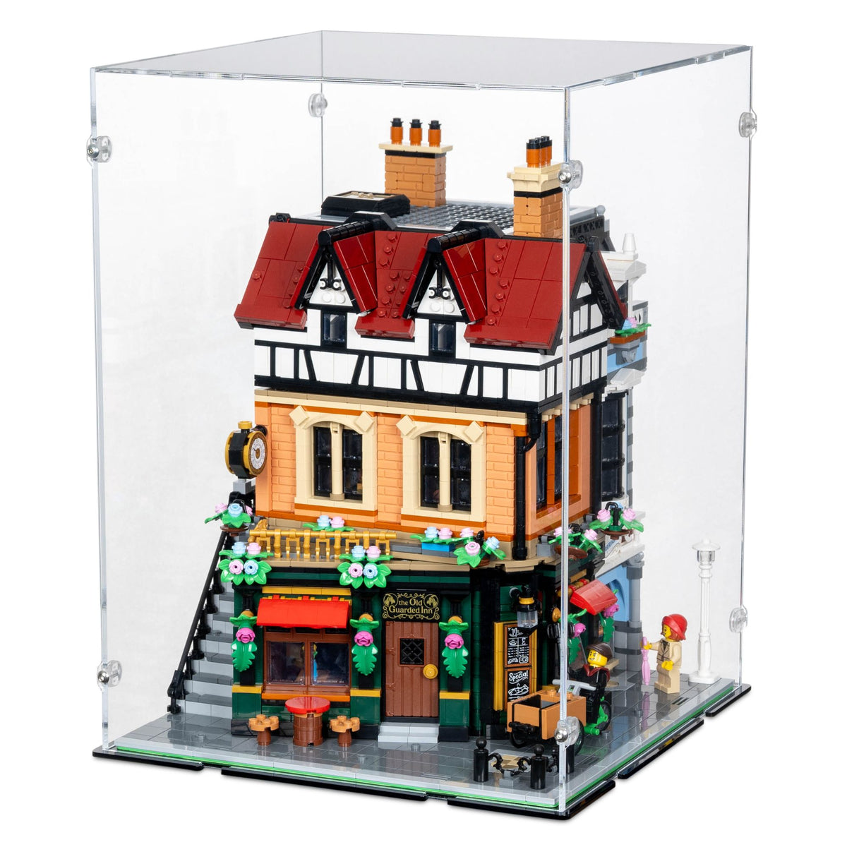 Tudor Corner Display Case for LEGO 10350