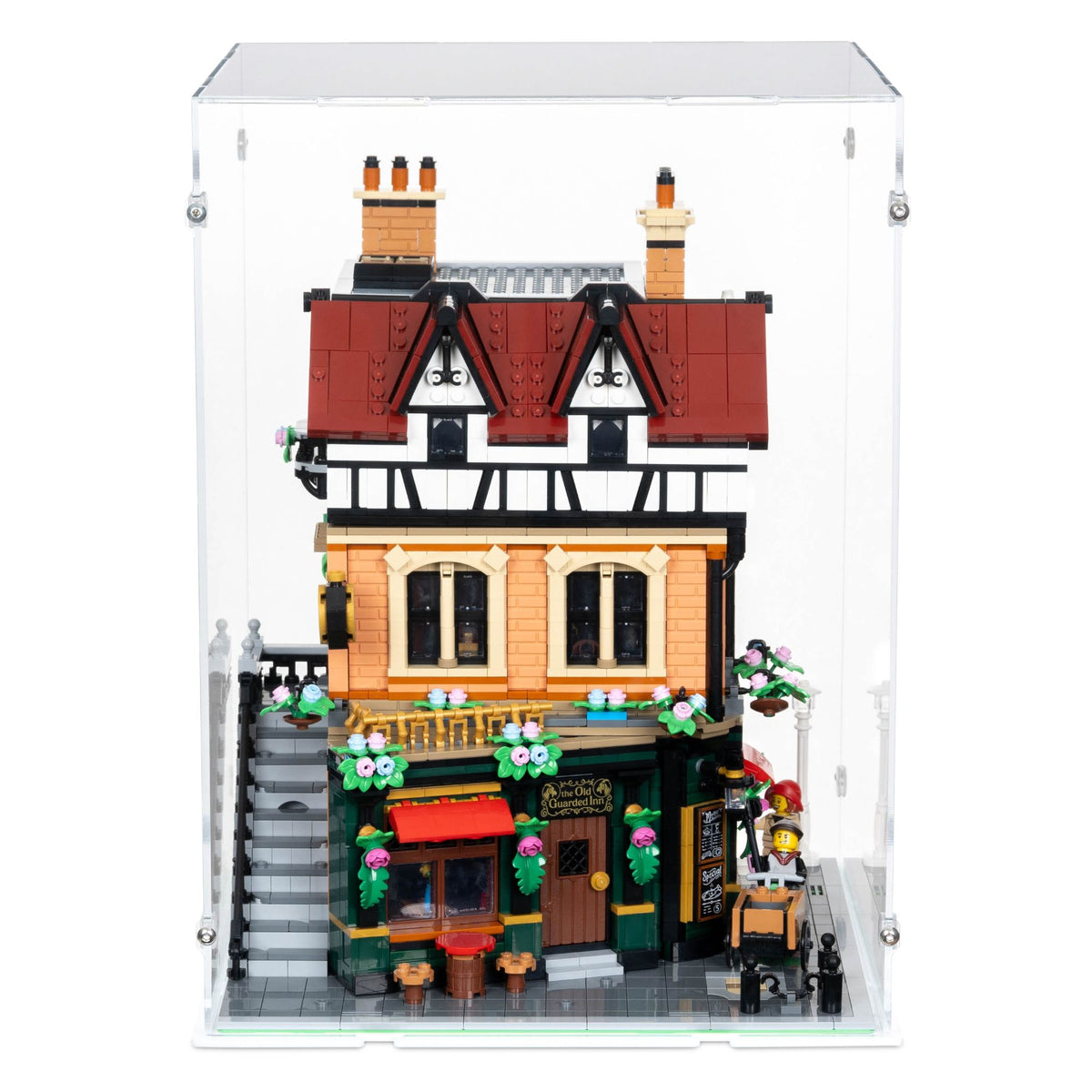 Tudor Corner Display Case for LEGO 10350