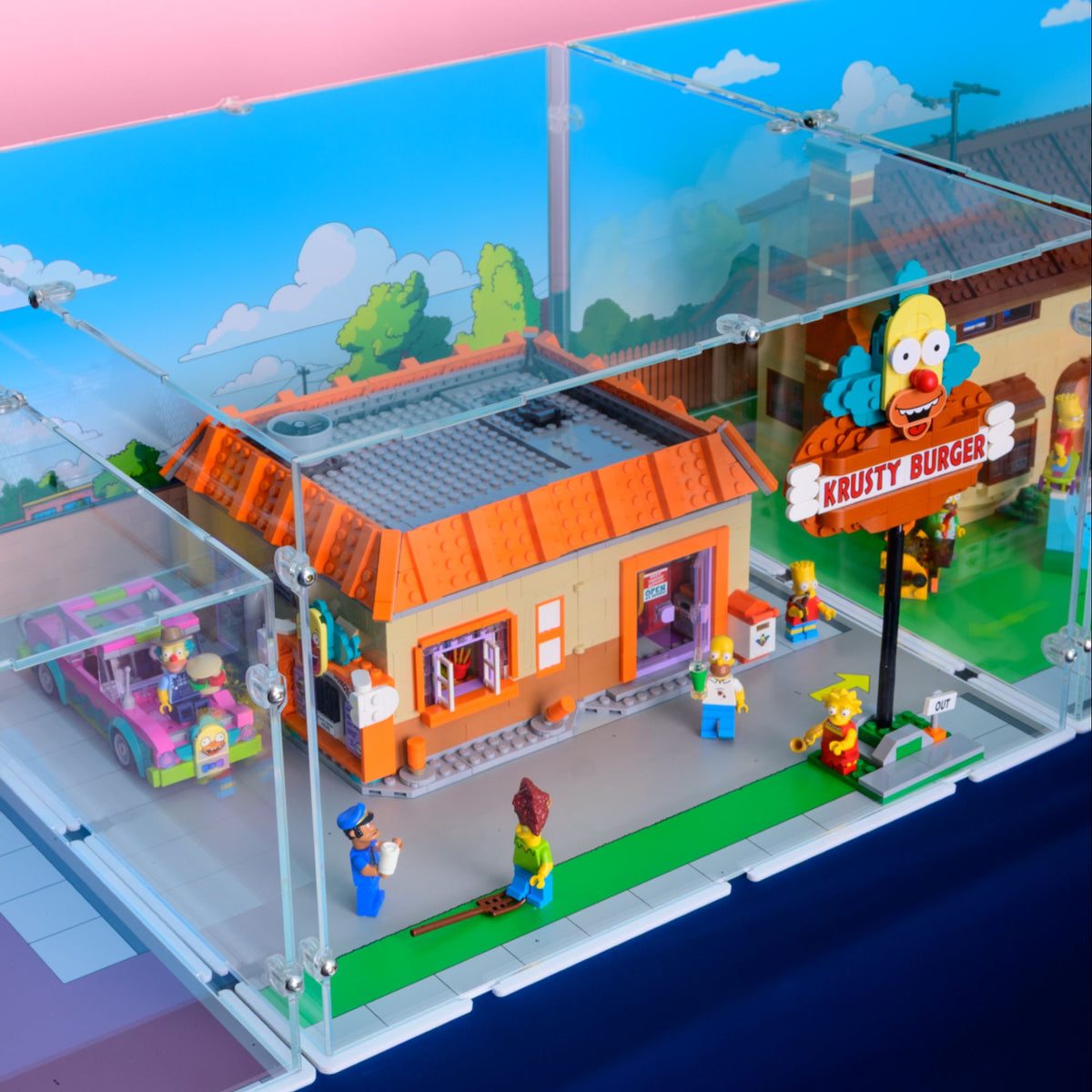 The Simpsons Krusty Burger Display Case for LEGO 10352