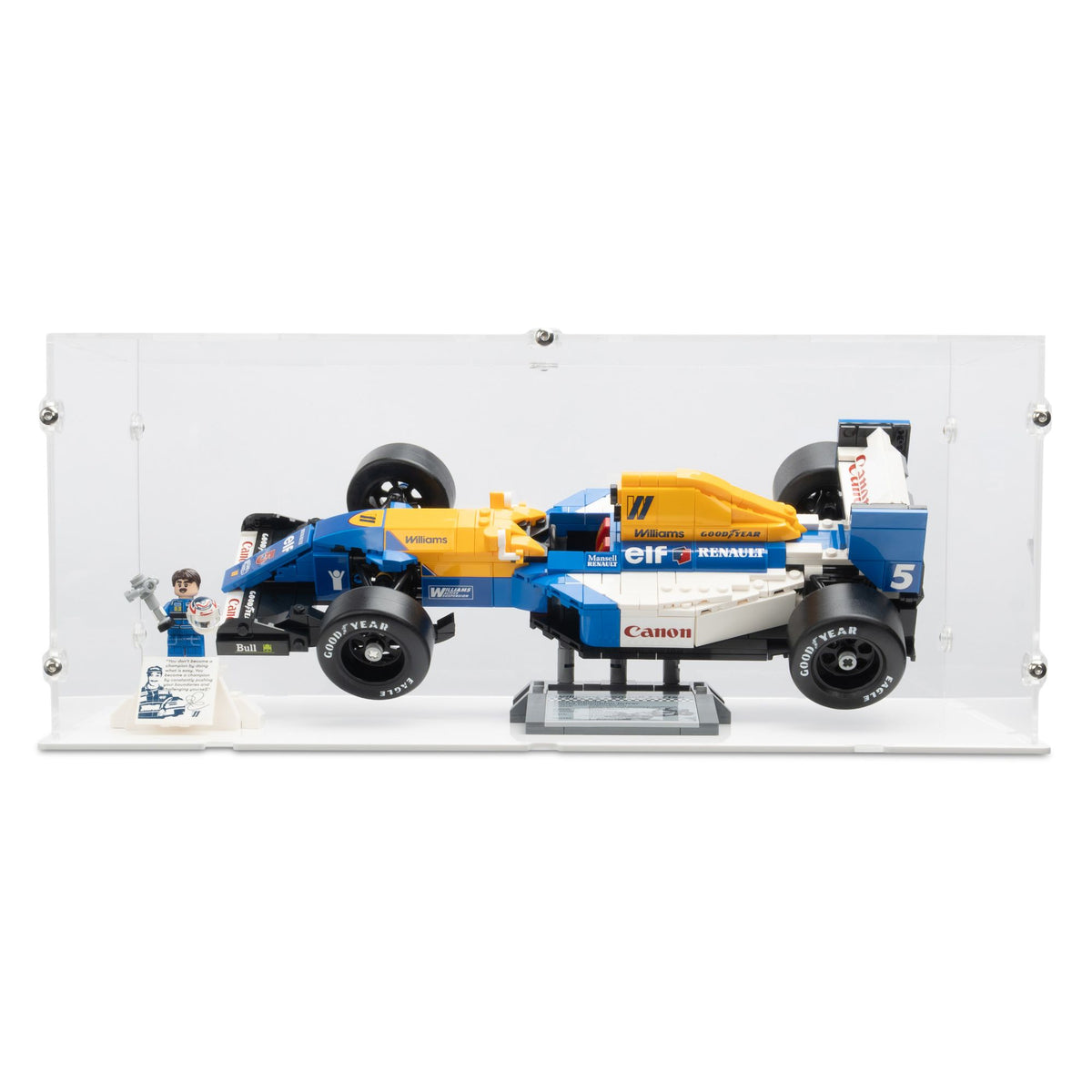 Williams Racing FW14B & Nigel Mansell Display Case for LEGO 10353