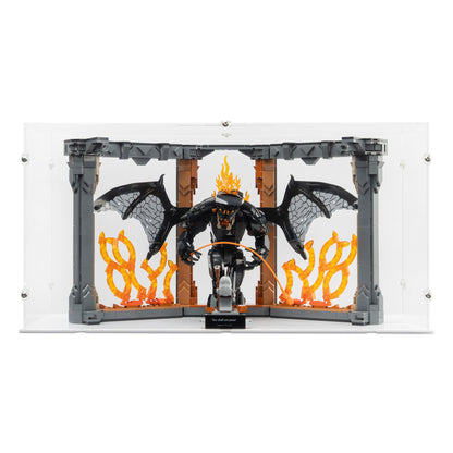 Lord of the Rings Balrog Book Nook Display Case for LEGO 10367 (Open)