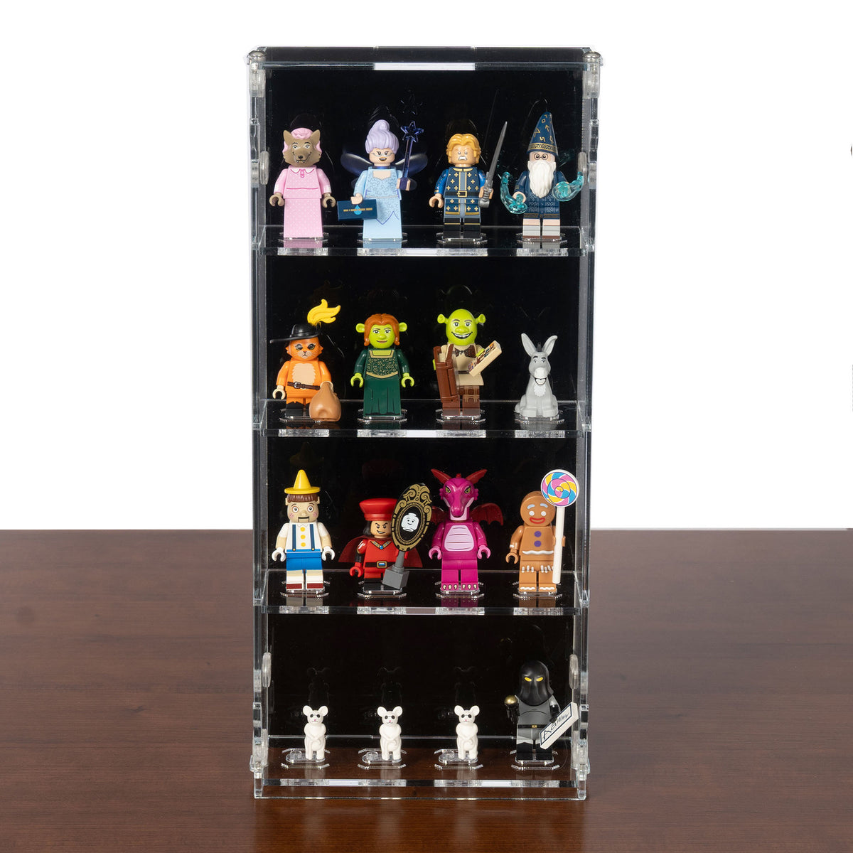 2in1 Desk and Wall 16 LEGO Minifigure Display Case (4x4)