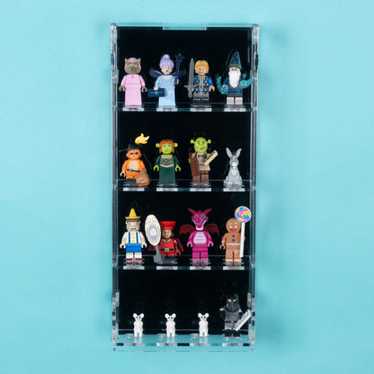 2in1 Desk and Wall 16 LEGO Minifigure Display Case (4x4)