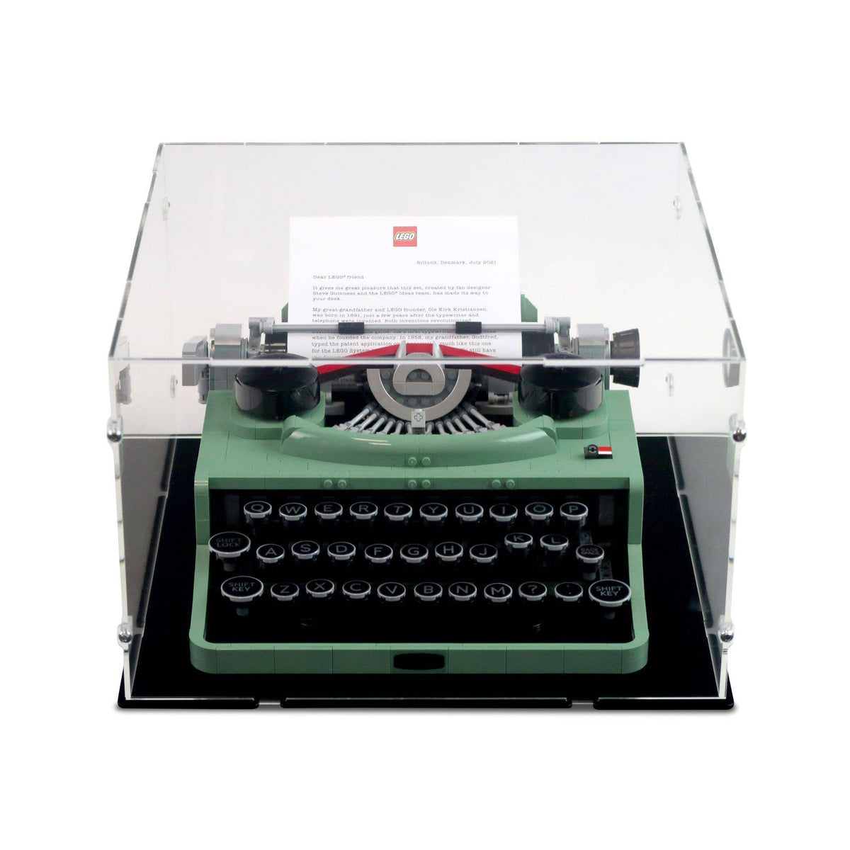 Typewriter Display Case for LEGO 21327
