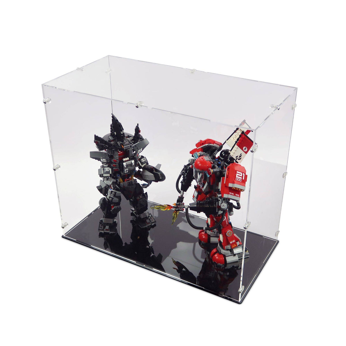 Ninjago Garma Mecha and Fire Mech Man Display Case for LEGO 70613/70615