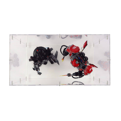Ninjago Garma Mecha and Fire Mech Man Display Case for LEGO 70613/70615