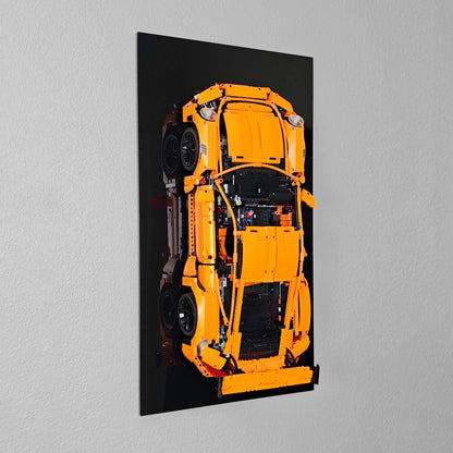 Porsche 911 GT3 RS Wall Mount Display for LEGO 42056