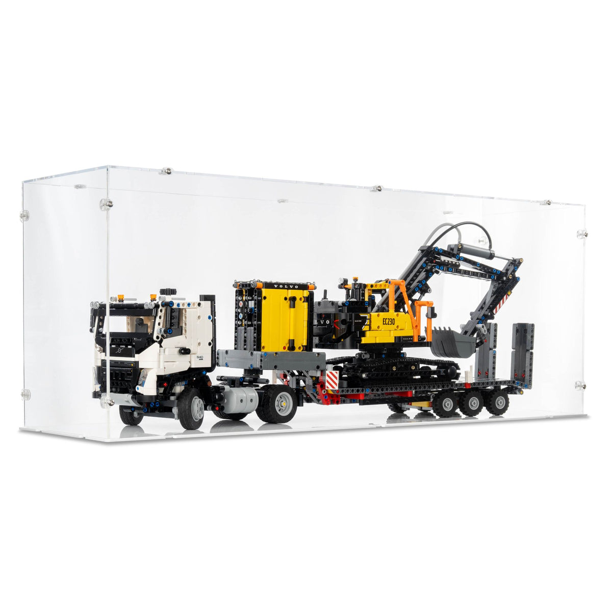 Volvo FMX Truck & EC230 Electric Excavator Display Case for LEGO 42175