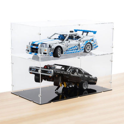 2 Fast 2 Furious Nissan Skyline GT-R (R34) Car Display Case for LEGO 42210