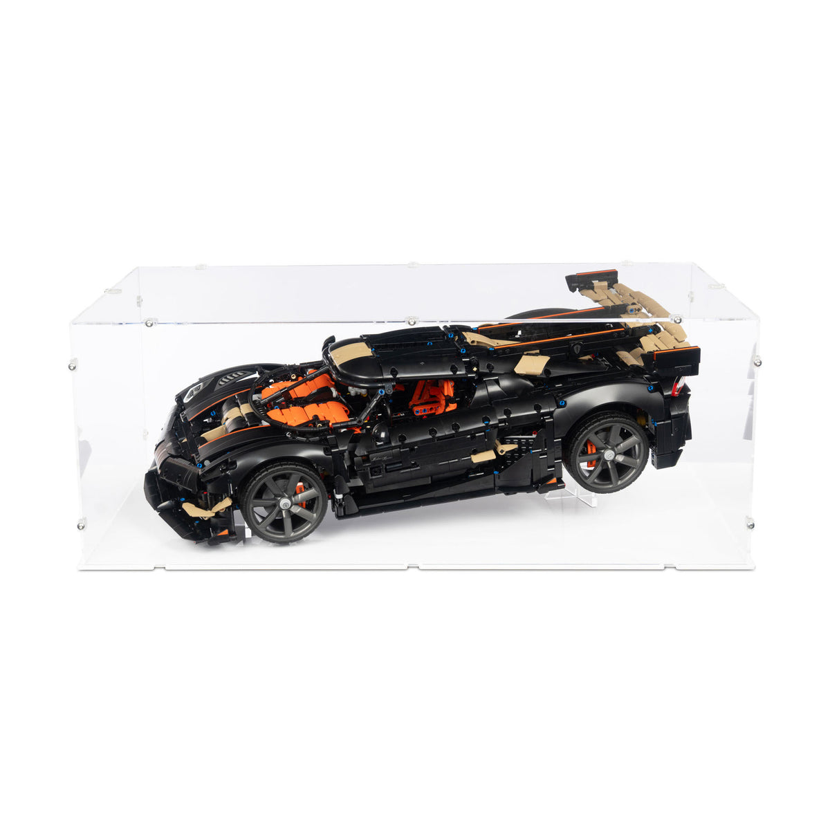 Koenigsegg Sadair's Spear Megacar XL Display Case & Stand for LEGO 42232