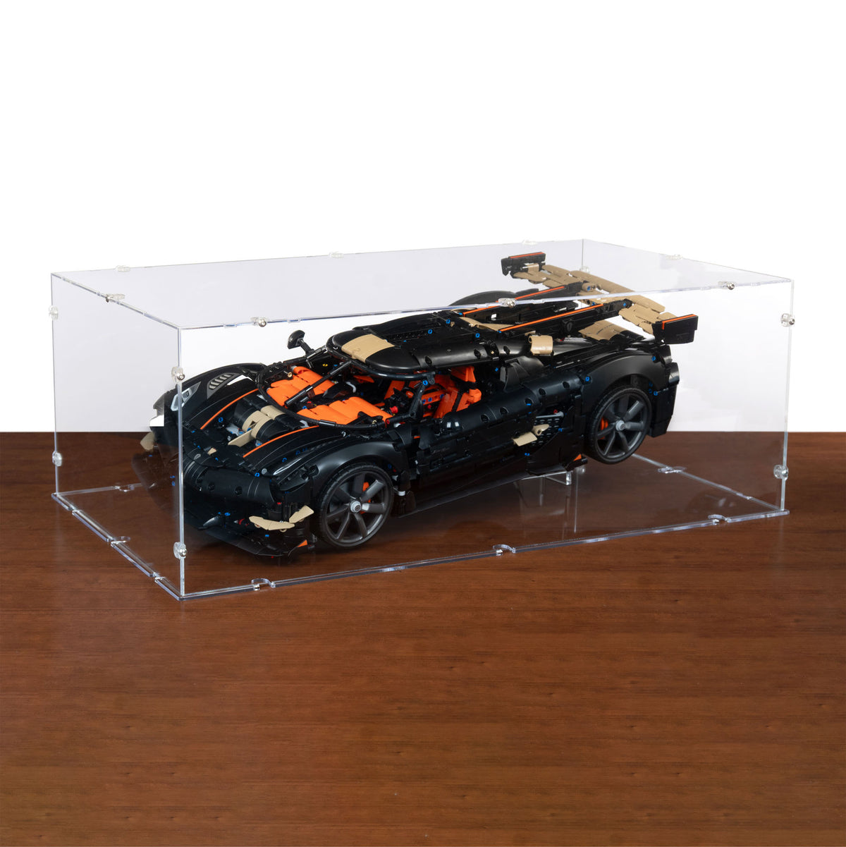 Koenigsegg Sadair's Spear Megacar XL Display Case & Stand for LEGO 42232