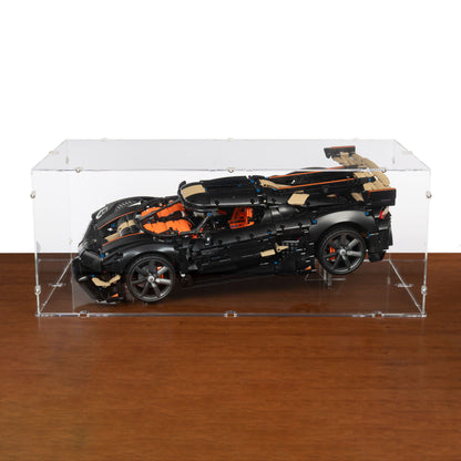 Koenigsegg Sadair's Spear Megacar XL Display Case & Stand for LEGO 42232