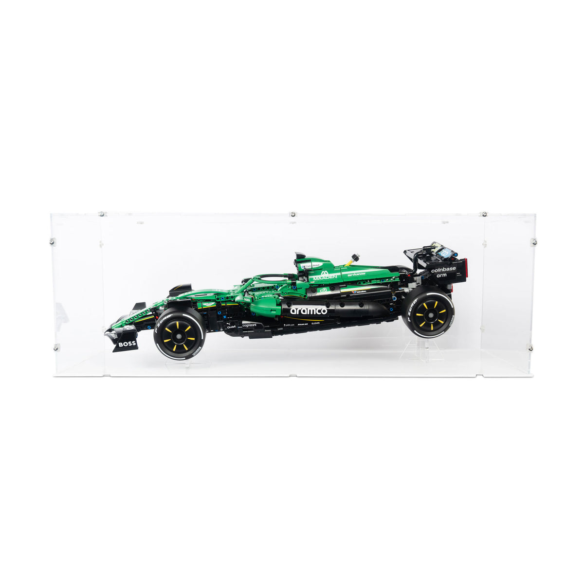 Aston Martin Aramco AMR25 F1 Car XL Display Case & Stand for LEGO 42240
