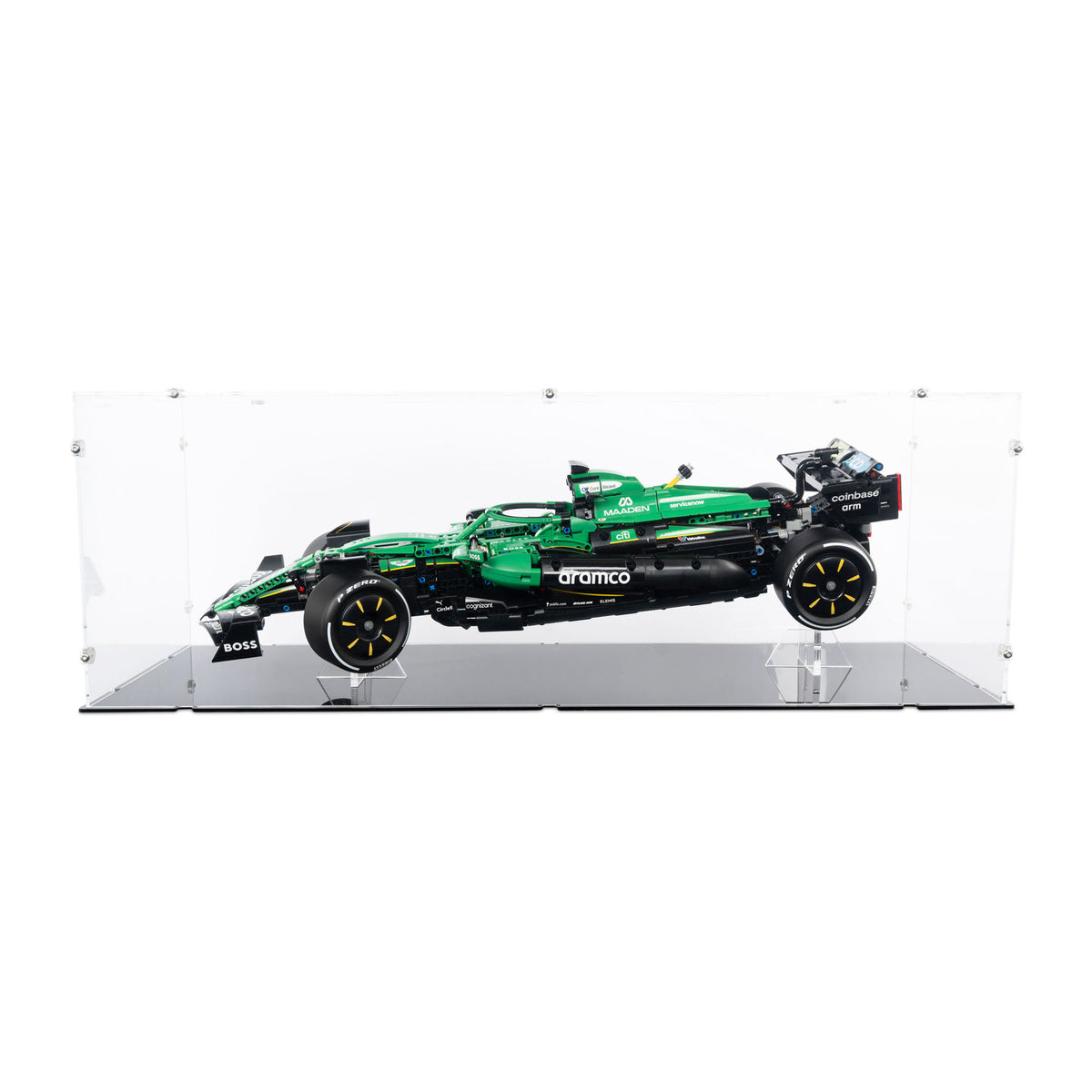 Aston Martin Aramco AMR25 F1 Car XL Display Case & Stand for LEGO 42240