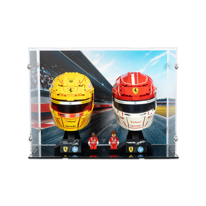 2x LEGO F1 Helmets Display Case